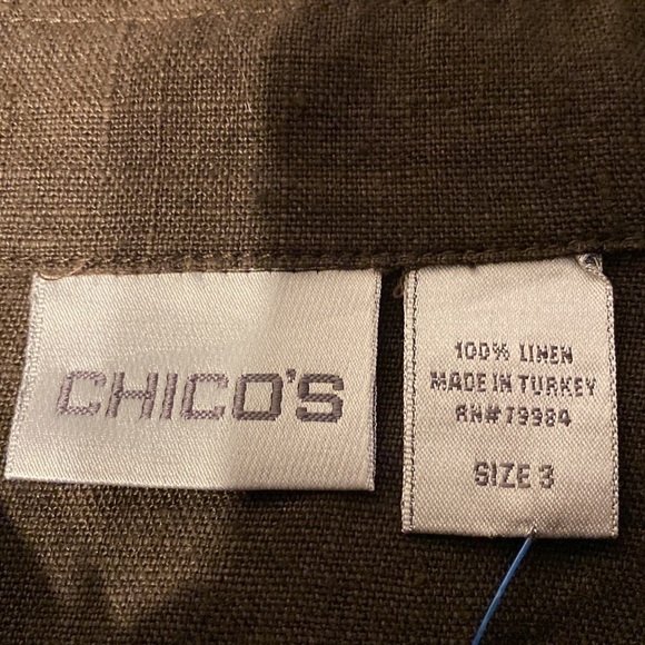 X womens Chico’s casual snap down front long sleeve regular size shirt size 3 - Picture 3 of 3